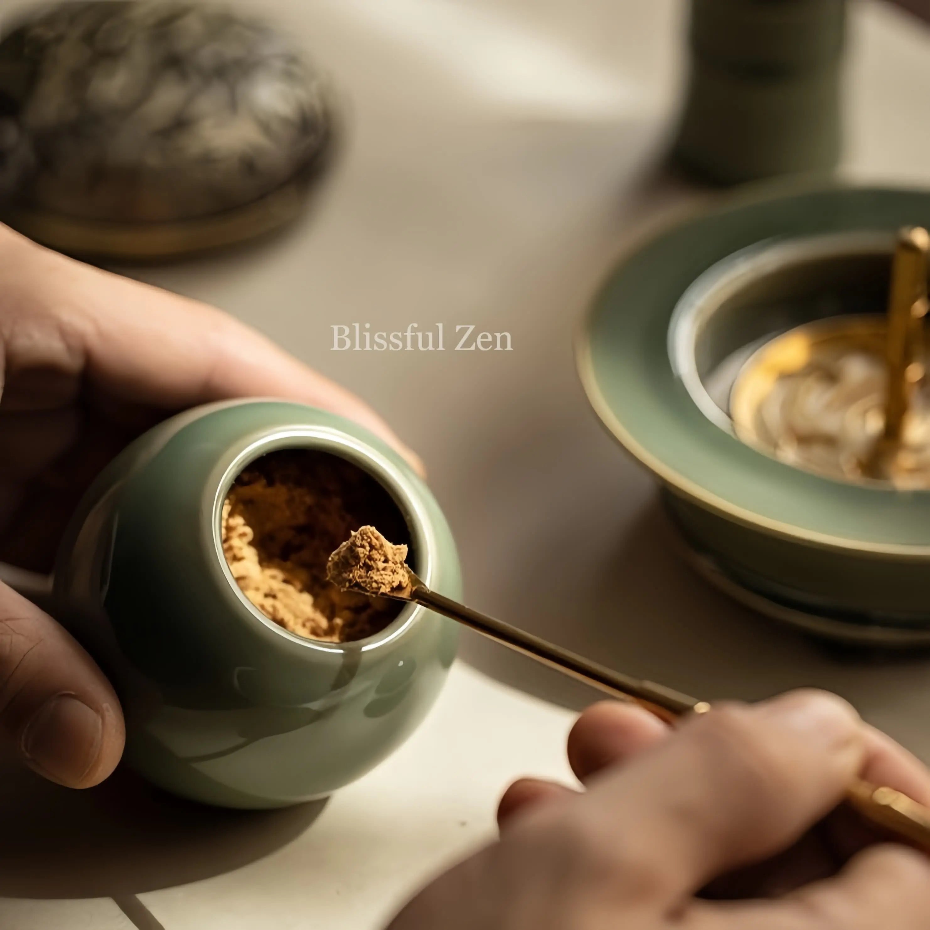 Celadon Tripod Incense Burner Set– Relaxation & Stress Relief