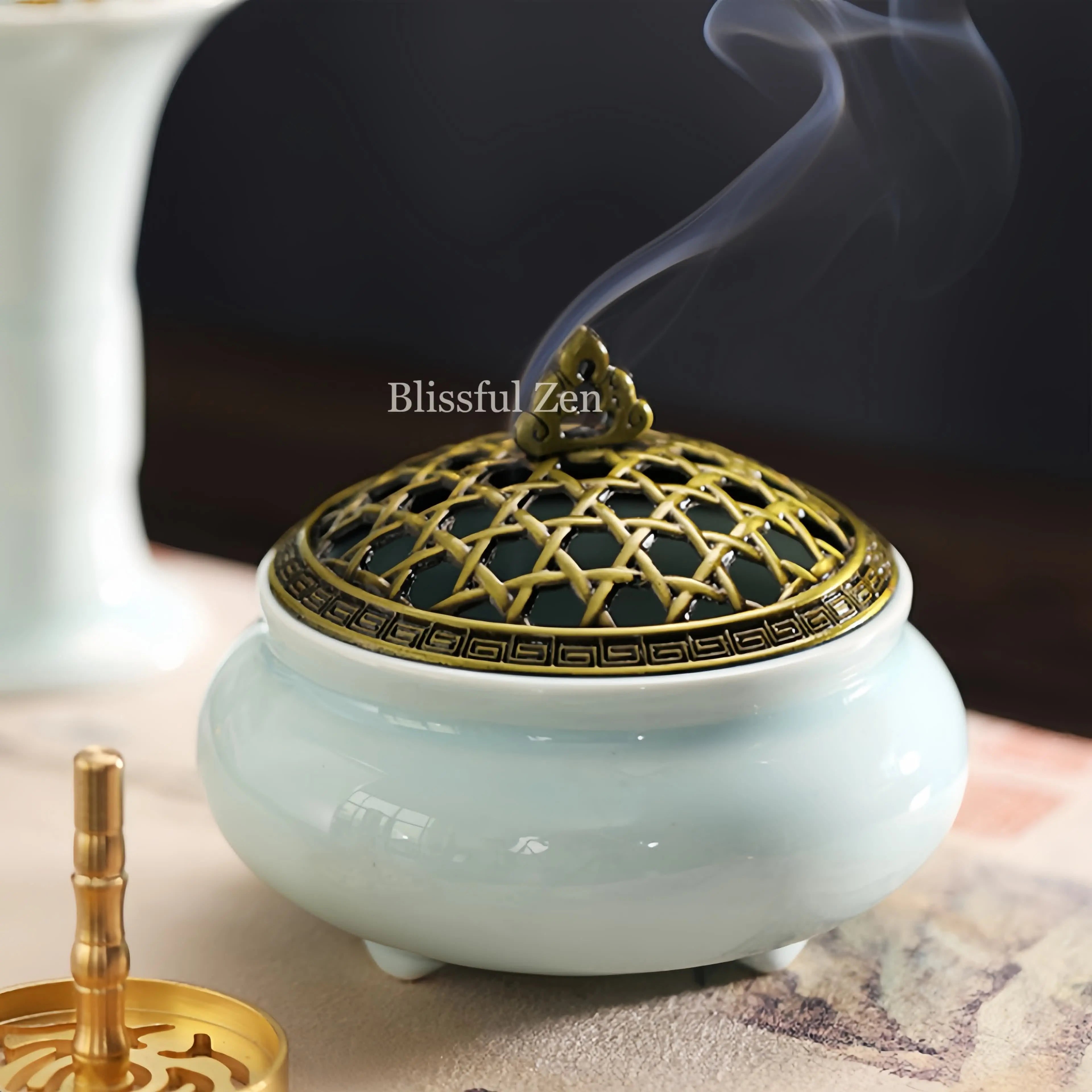 Porcelain Incense Burner Set – Relaxation & Stress Relief