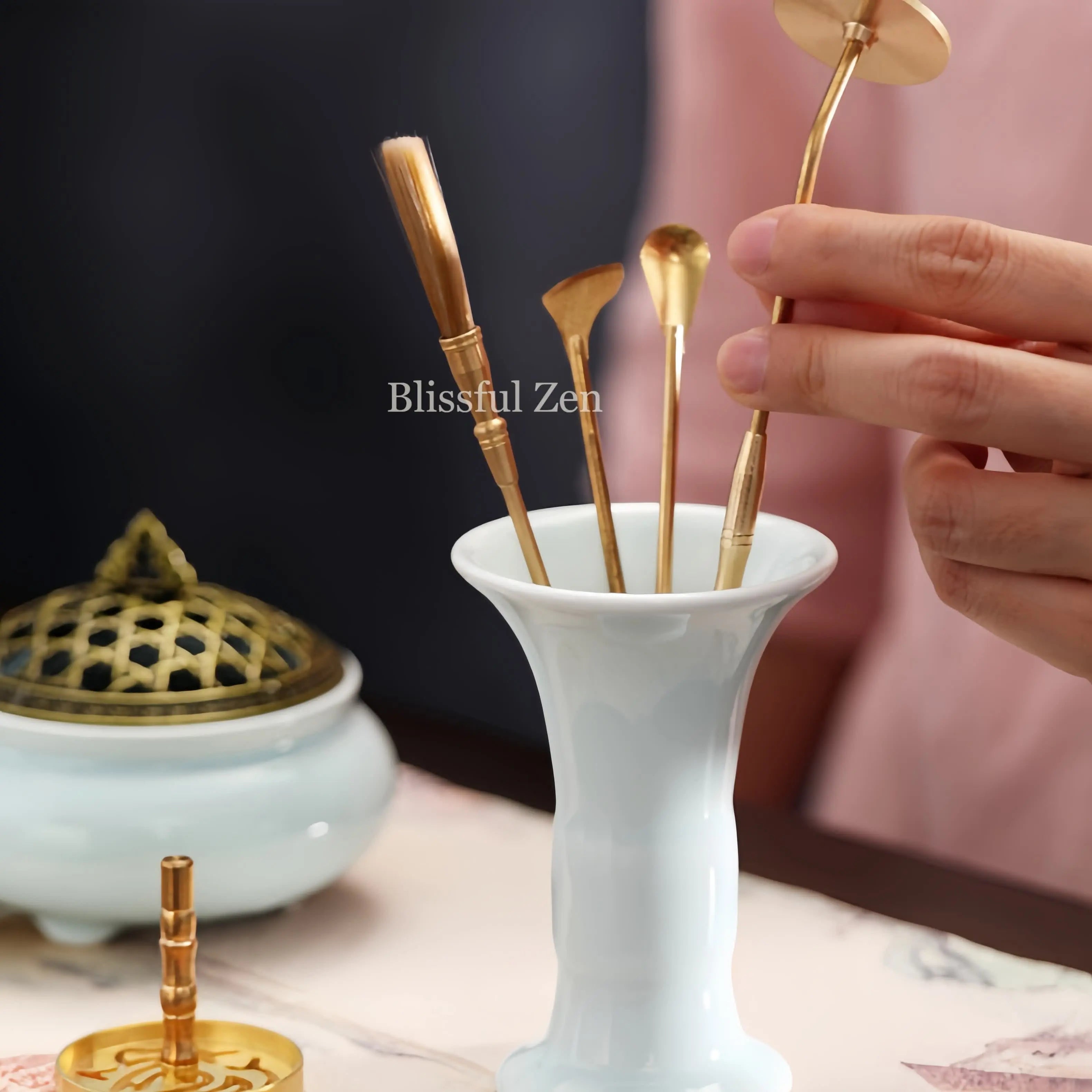 Porcelain Incense Seals Set – For Relaxation & Stress Relief