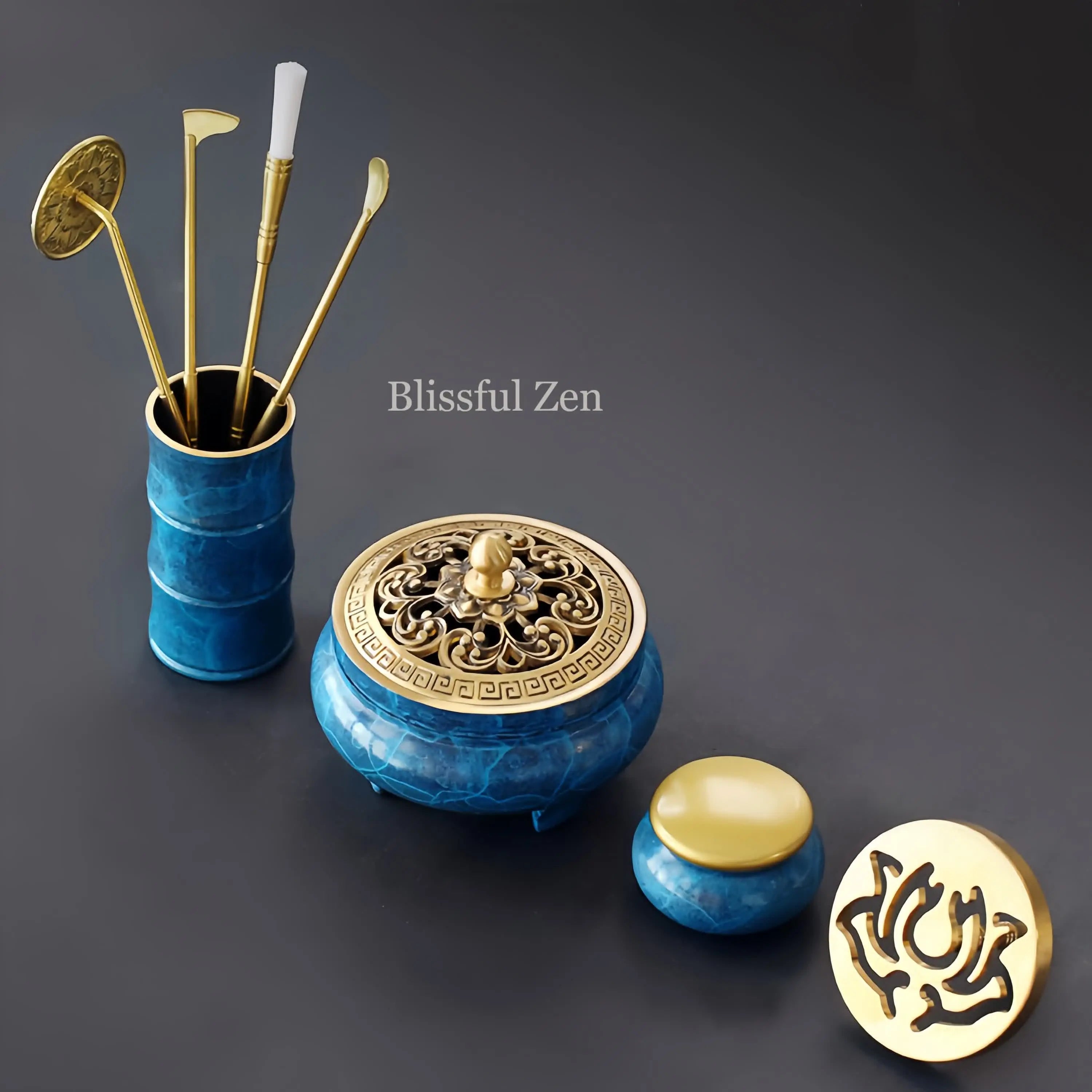 Copper Incense Burner Set – For Relaxation & Stress Relief