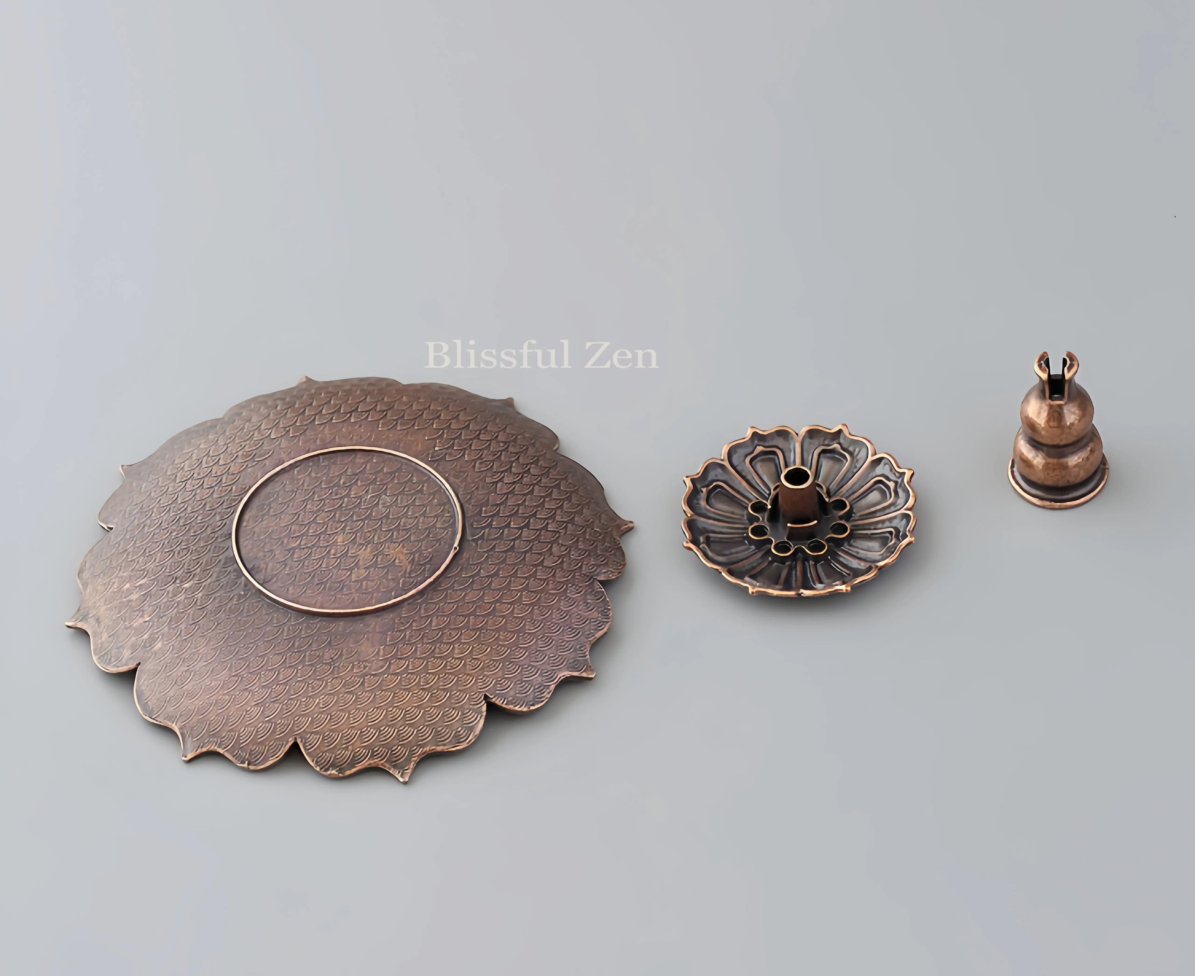 Gourd Plate Incense Holder For Yoga, Meditation, Relaxation, Feng Shui Space Cleansing