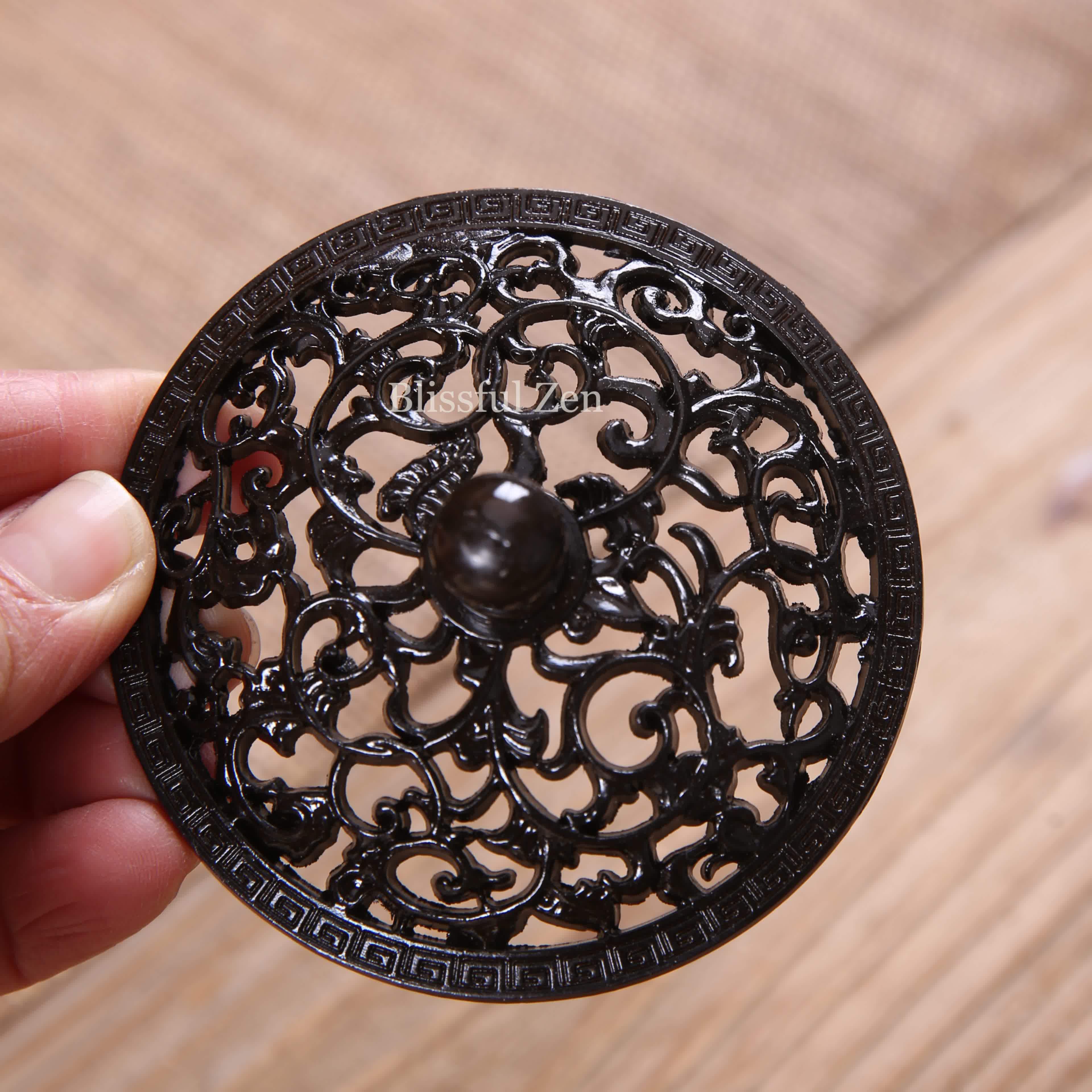 Vintage Ebony Wood Incense Burner For Incense Seals, Stick Incense, Coil Incense, Cone Incense