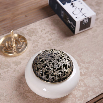 Porcelain Tripod Incense Stamps Set – Relaxation &amp; Stress Relief