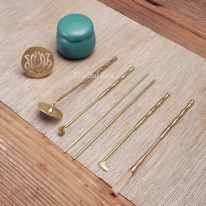 Incense Seals Set in Peacock Green – For Relaxation &amp; Stress Relief