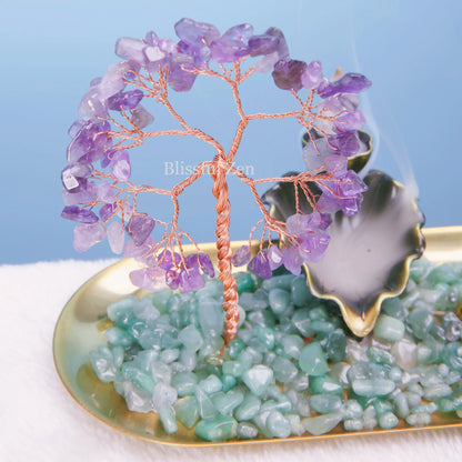 Amethyst Tree of Life Backflow Incense Burner