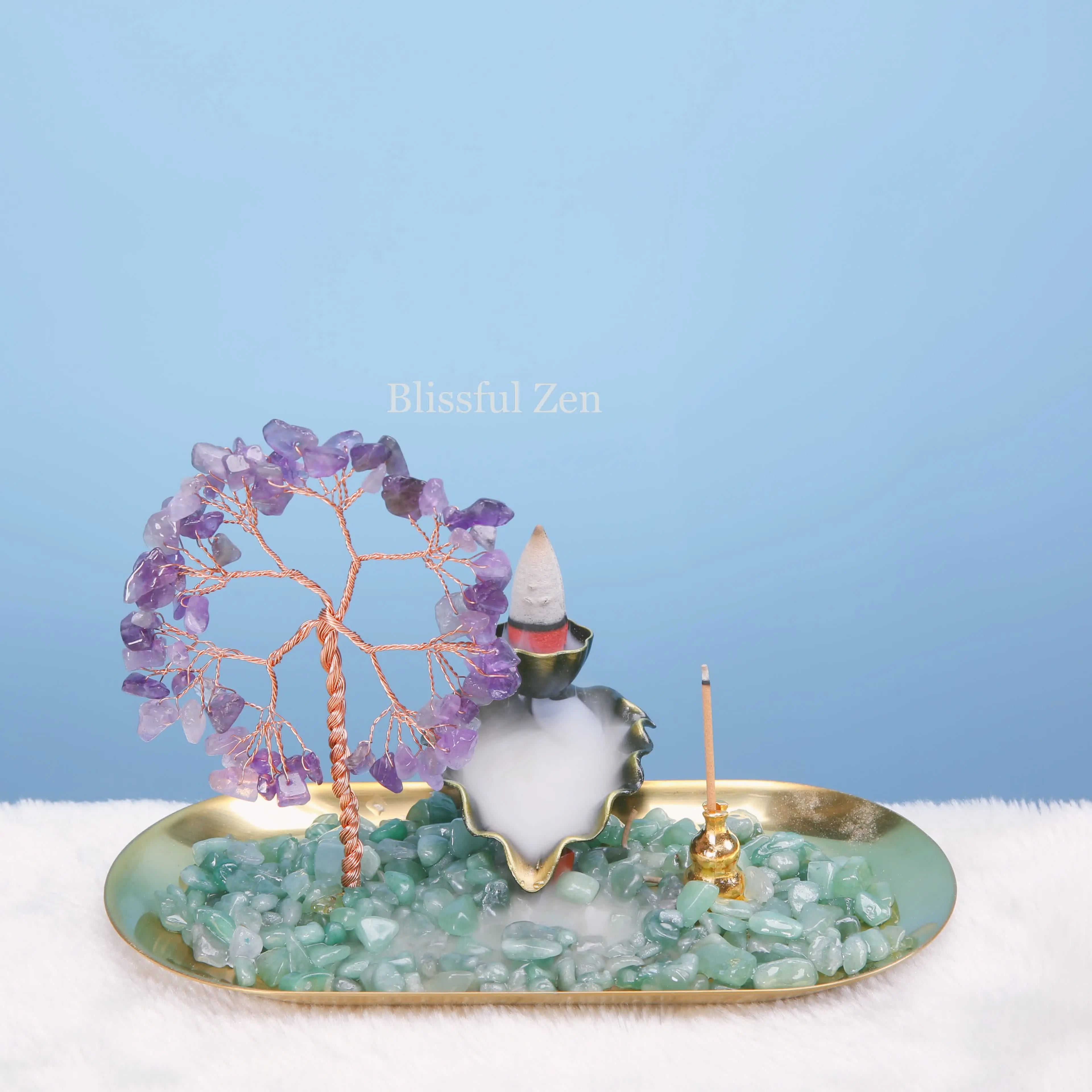 Amethyst Tree of Life Backflow Incense Burner