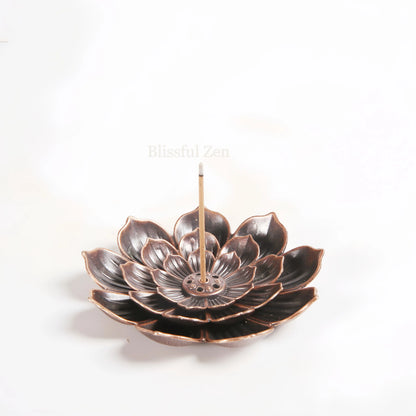 Buddhist Lotus Incense Holder  For Yoga, Meditation, Relaxation, Feng Shui Space Cleansing