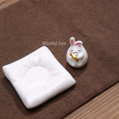 Bunny Incense Holder For Yoga, Meditation, Relaxation, Feng Shui Space Cleansing