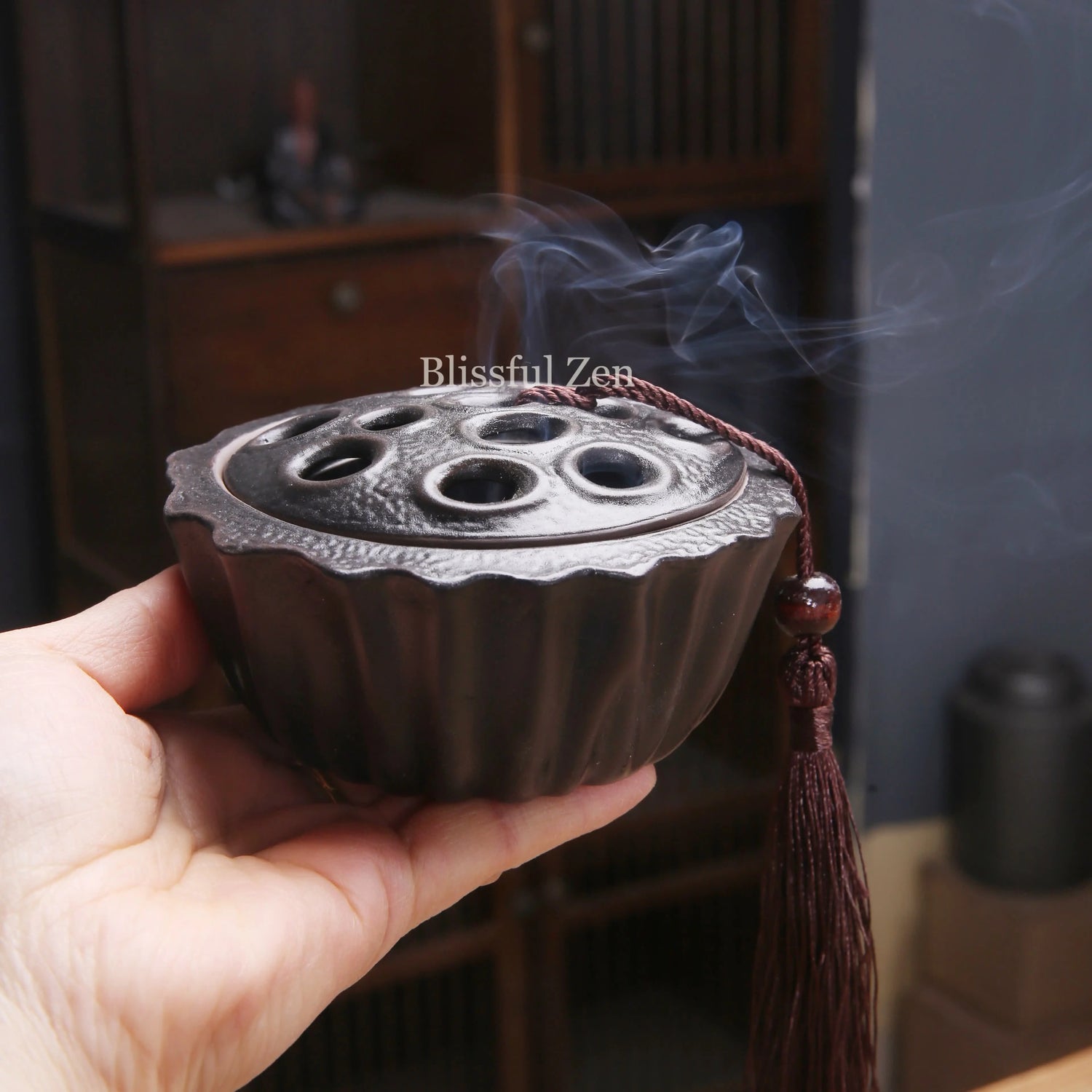 Ceramic Lotus Seed Pod Incense Burner For Incense Seals, Stick Incense, Coil Incense, Cone Incense