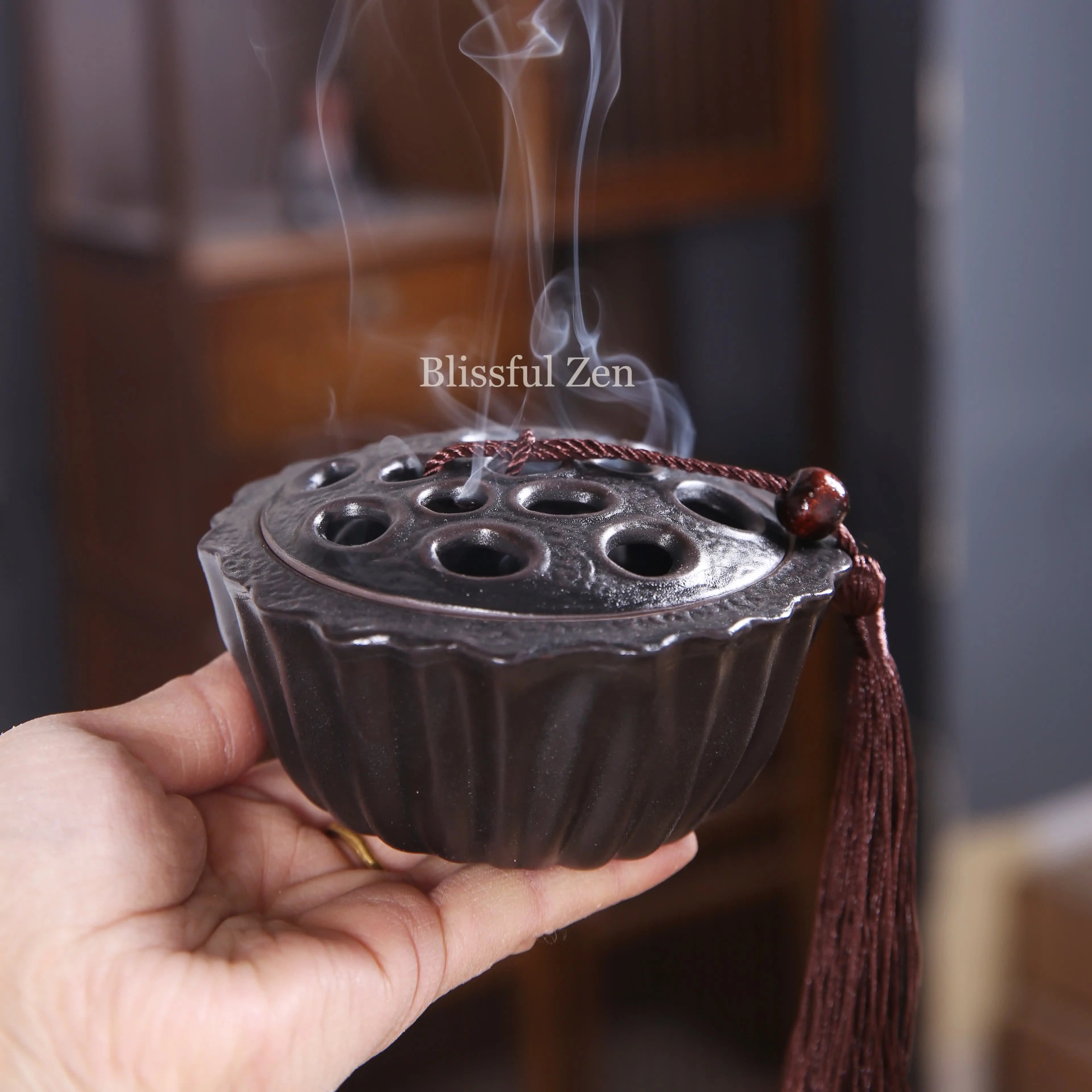 Ceramic Lotus Seed Pod Incense Burner For Incense Seals, Stick Incense, Coil Incense, Cone Incense