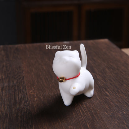 Ceramic Cat Incense Holder