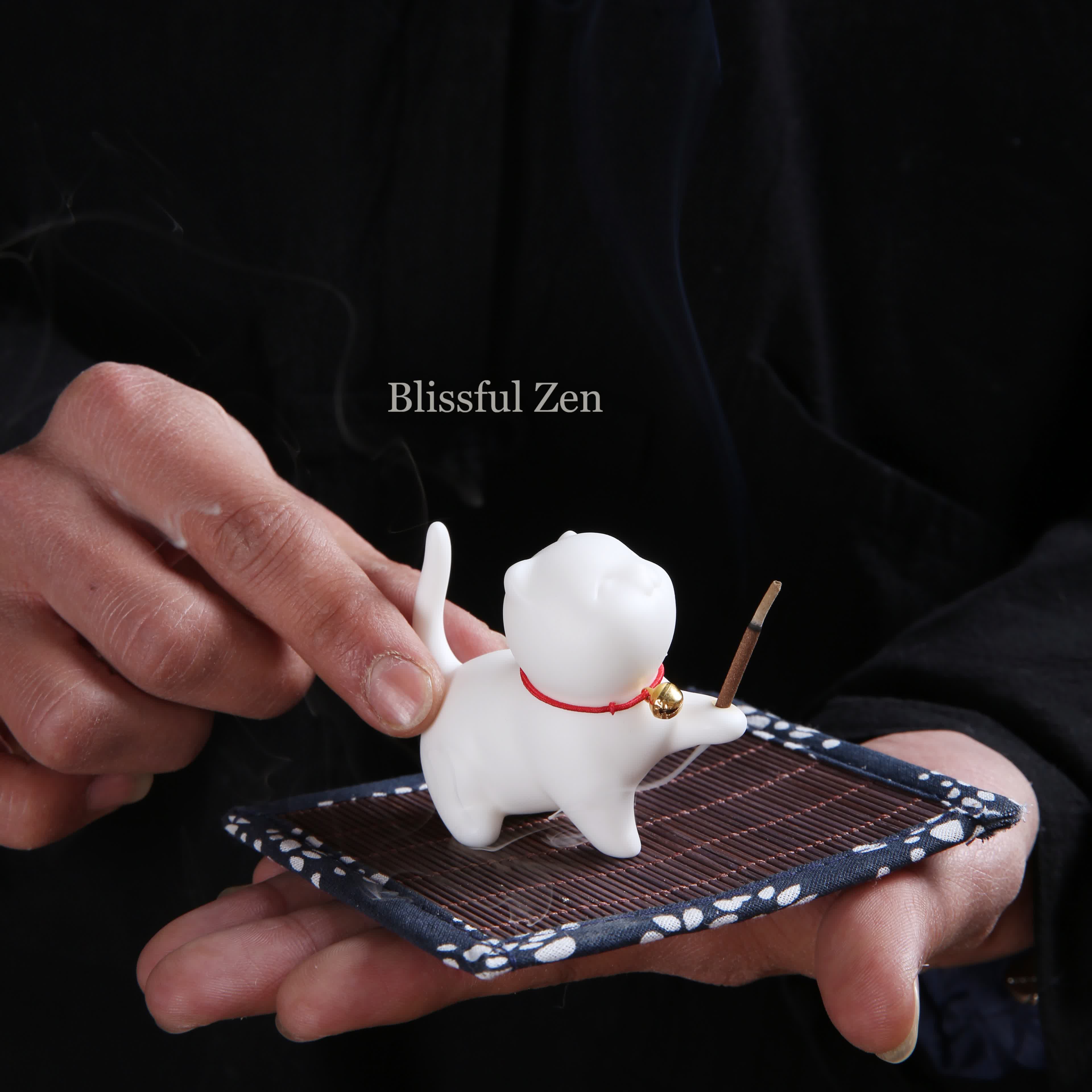 Ceramic Cat Incense Holder