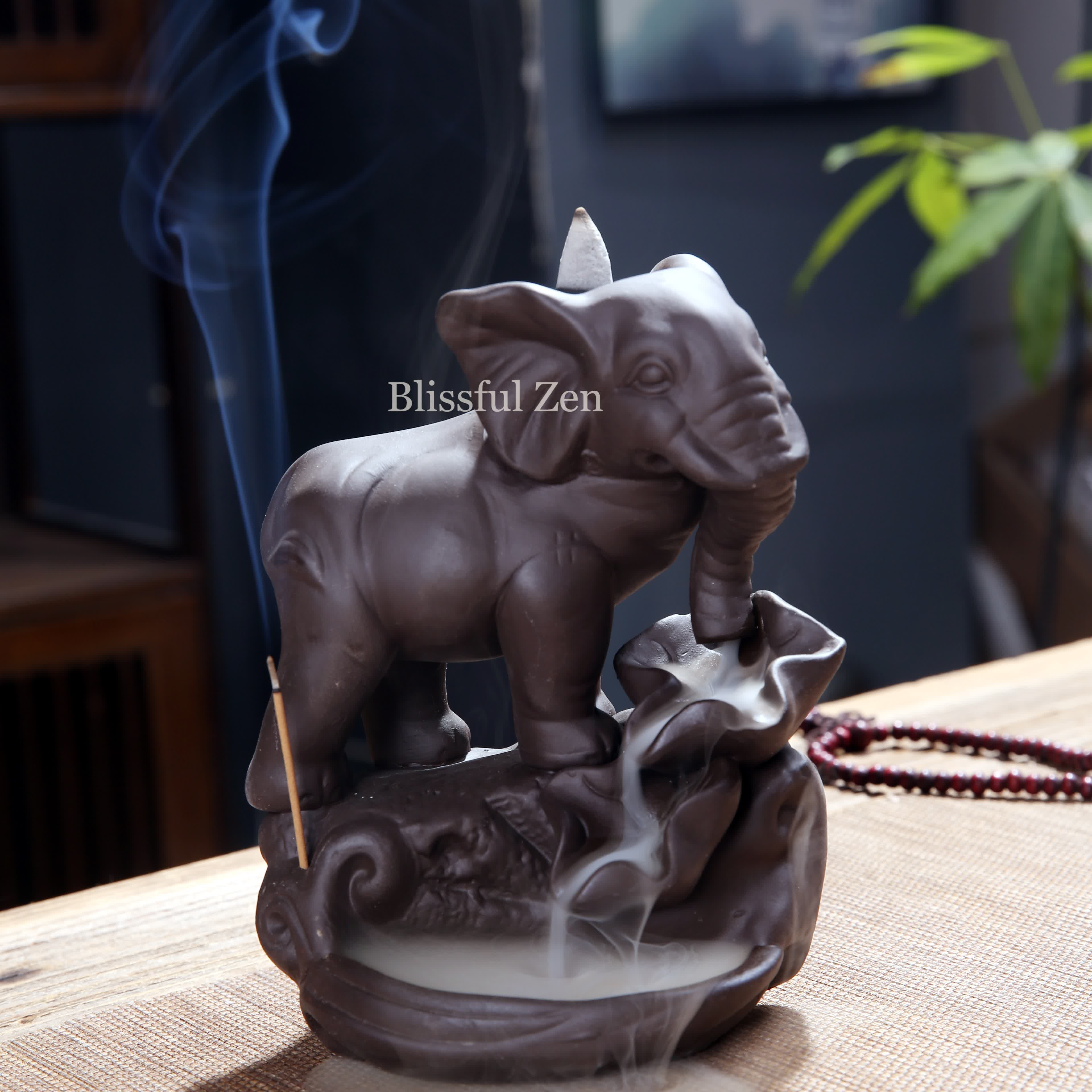 Elephant Waterfall Incense Burner