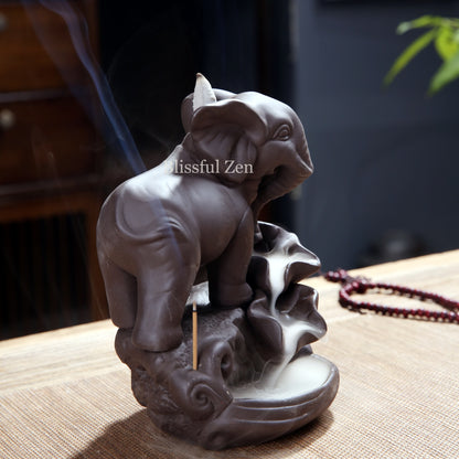 Elephant Waterfall Incense Burner