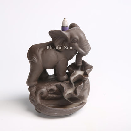 Elephant Waterfall Incense Burner