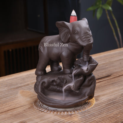 Elephant Waterfall Incense Burner