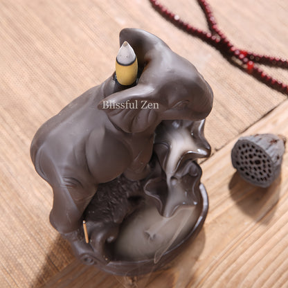 Elephant Waterfall Incense Burner