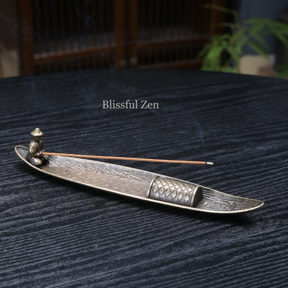 Fisherman on Boat Incense Holder