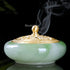 Green Jade Glow-In-The-Dark Incense Burner For Incense Seals, Stick Incense, Coil Incense, Cone Incense