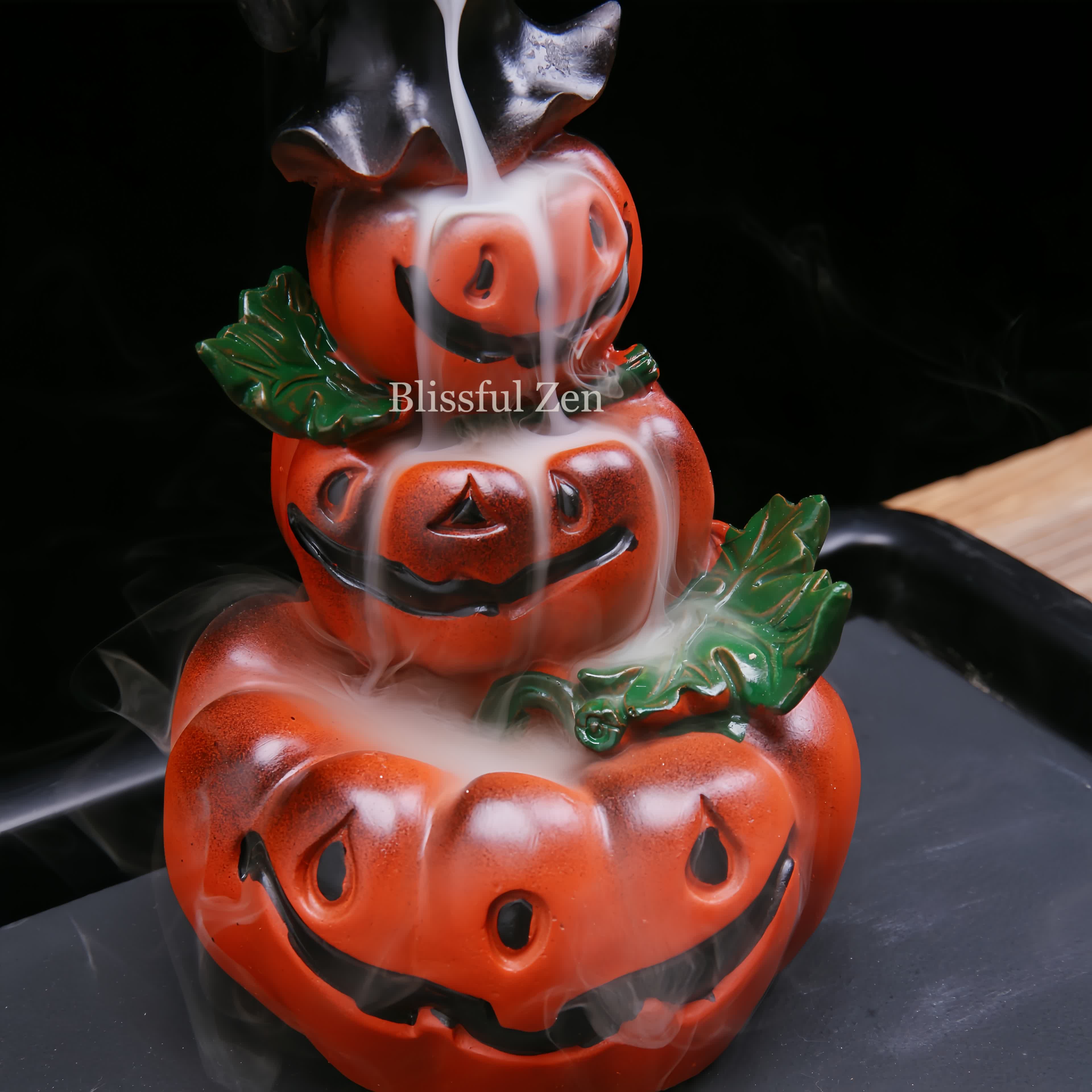 Halloween Pumpkin Waterfall Incense Burner