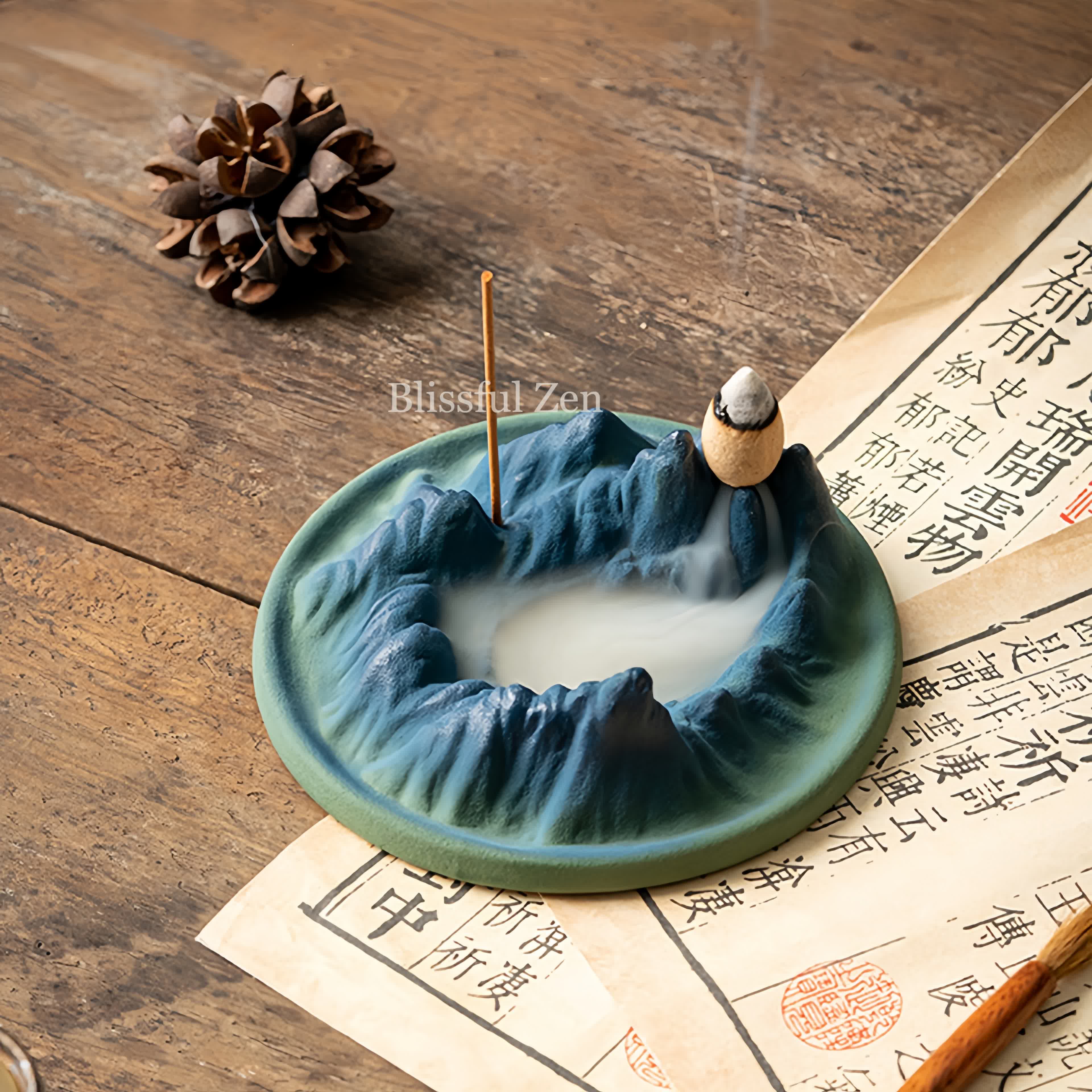 Landscape Waterfall Incense Burner