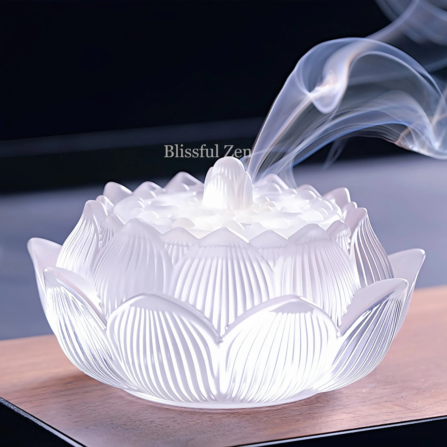 Liuli white Lotus Incense Burner For Incense Seals, Stick Incense, Coil Incense, Cone Incense