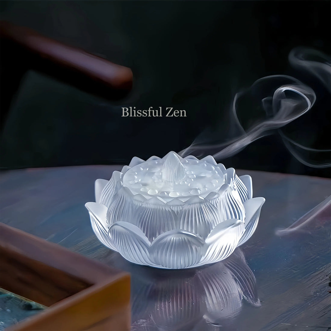 Liuli white Lotus Incense Burner For Incense Seals, Stick Incense, Coil Incense, Cone Incense