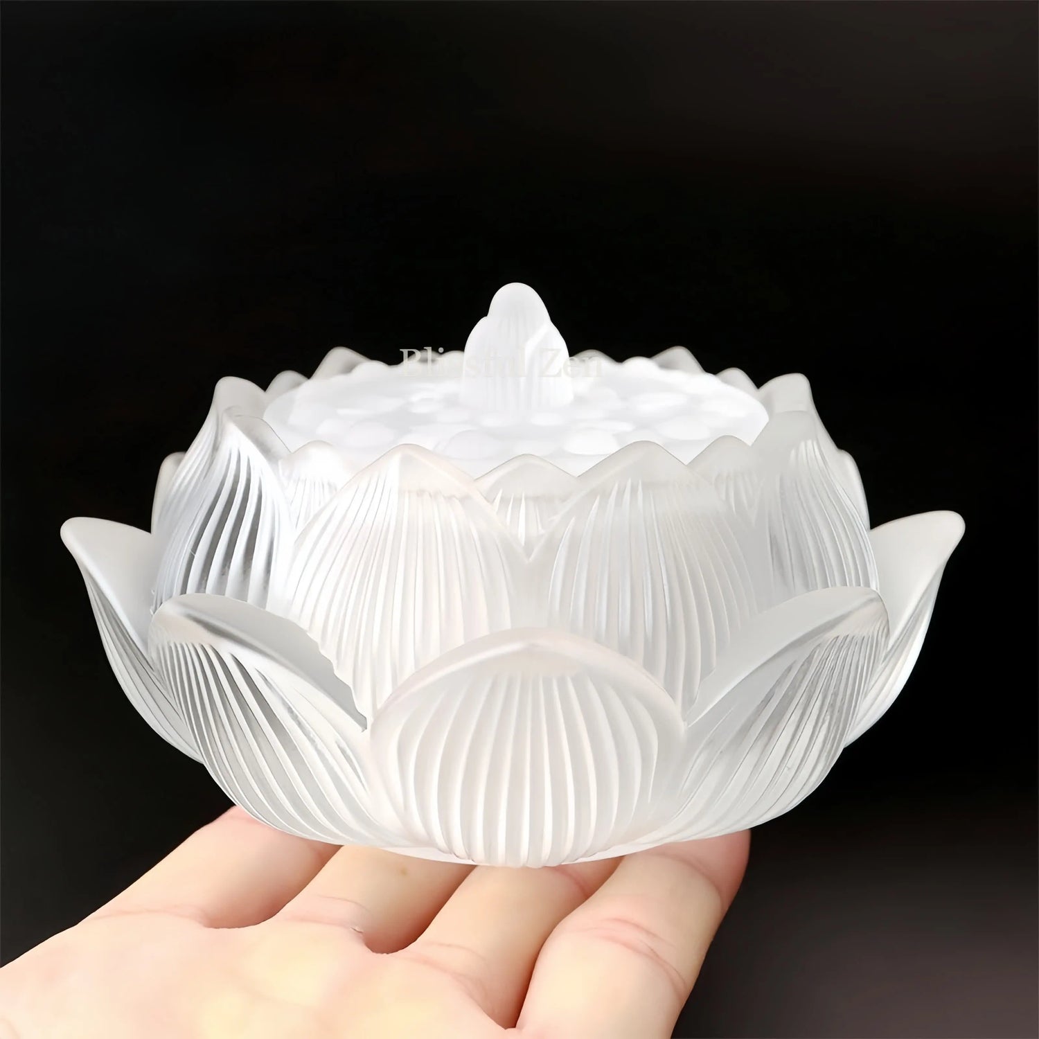 Liuli white Lotus Incense Burner For Incense Seals, Stick Incense, Coil Incense, Cone Incense