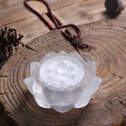 Liuli white Lotus Incense Burner For Incense Seals, Stick Incense, Coil Incense, Cone Incense