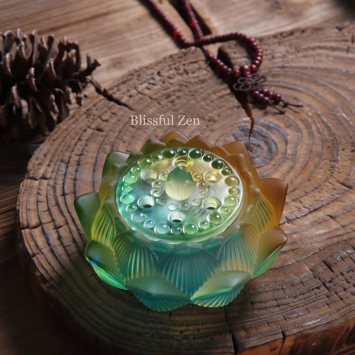 Liuli Glow-In-The-Dark Lotus Incense Burner For Incense Seals, Stick Incense, Coil Incense, Cone Incense