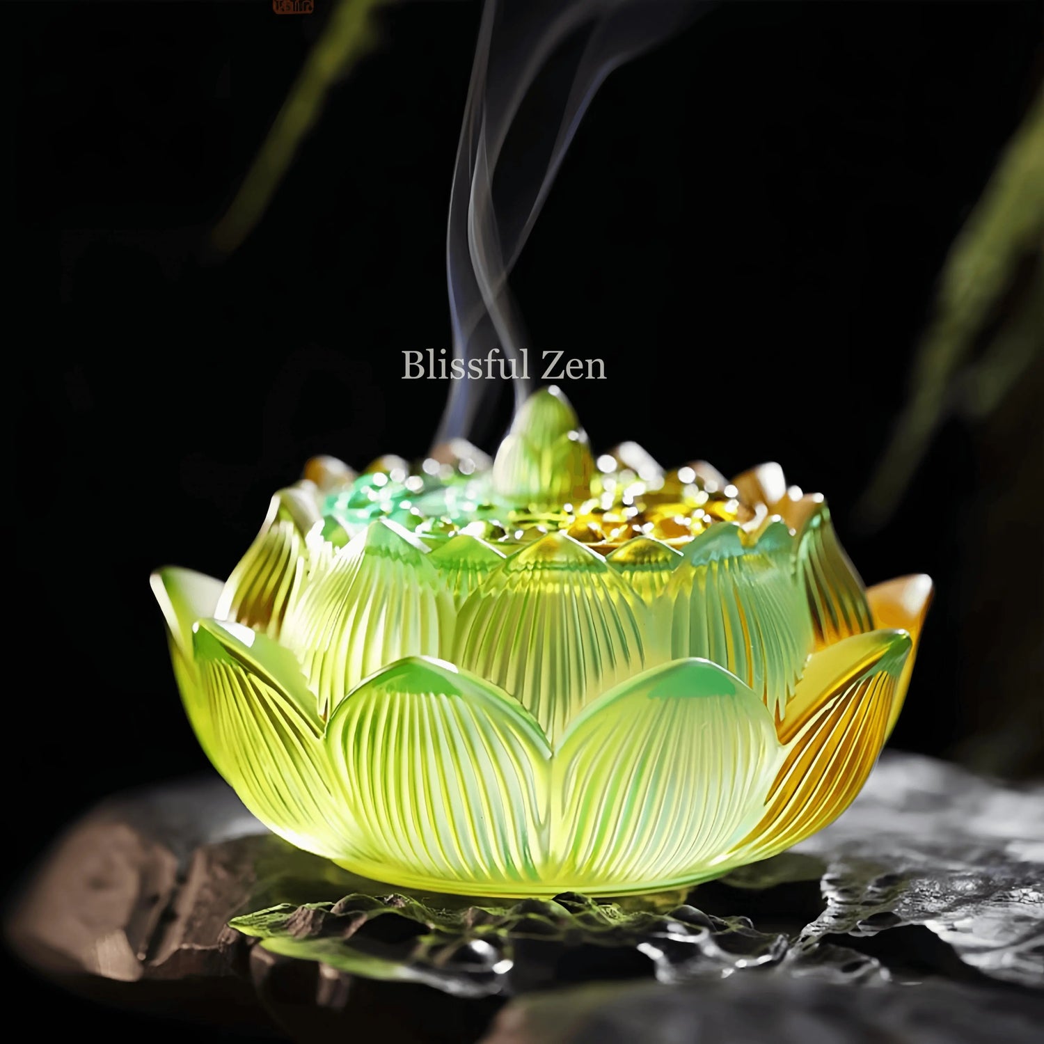 Liuli Glow-In-The-Dark Lotus Incense Burner For Incense Seals, Stick Incense, Coil Incense, Cone Incense