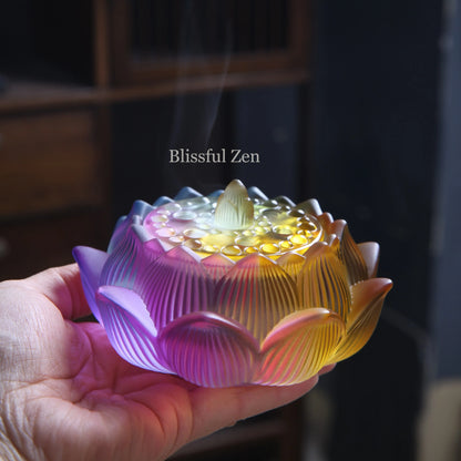 Liuli Lotus Incense Burner For Incense Seals, Stick Incense, Coil Incense, Cone Incense