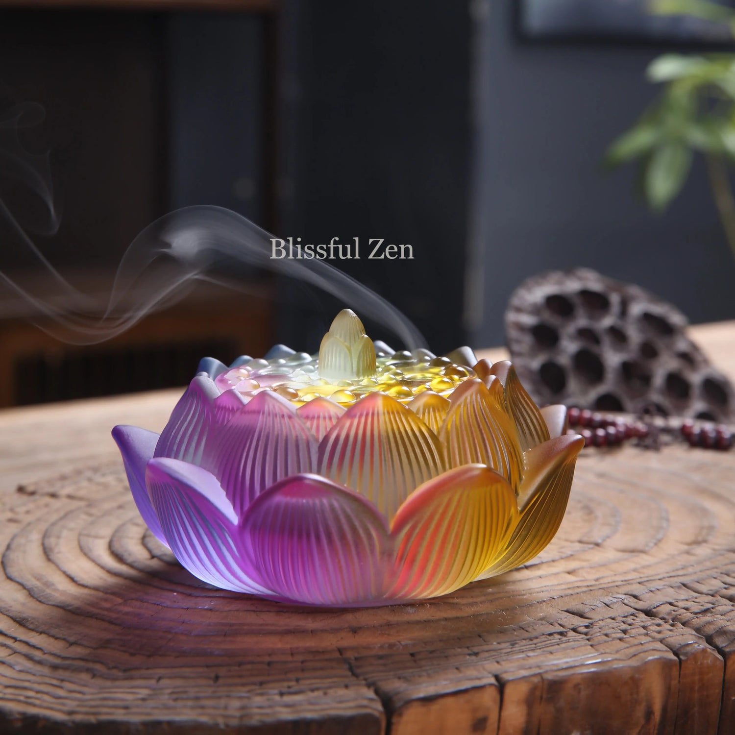 Liuli Lotus Incense Burner For Incense Seals, Stick Incense, Coil Incense, Cone Incense