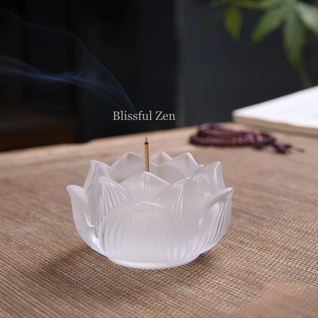 Liuli Lotus Incense Holder  For Yoga, Meditation, Relaxation, Feng Shui Space Cleansing