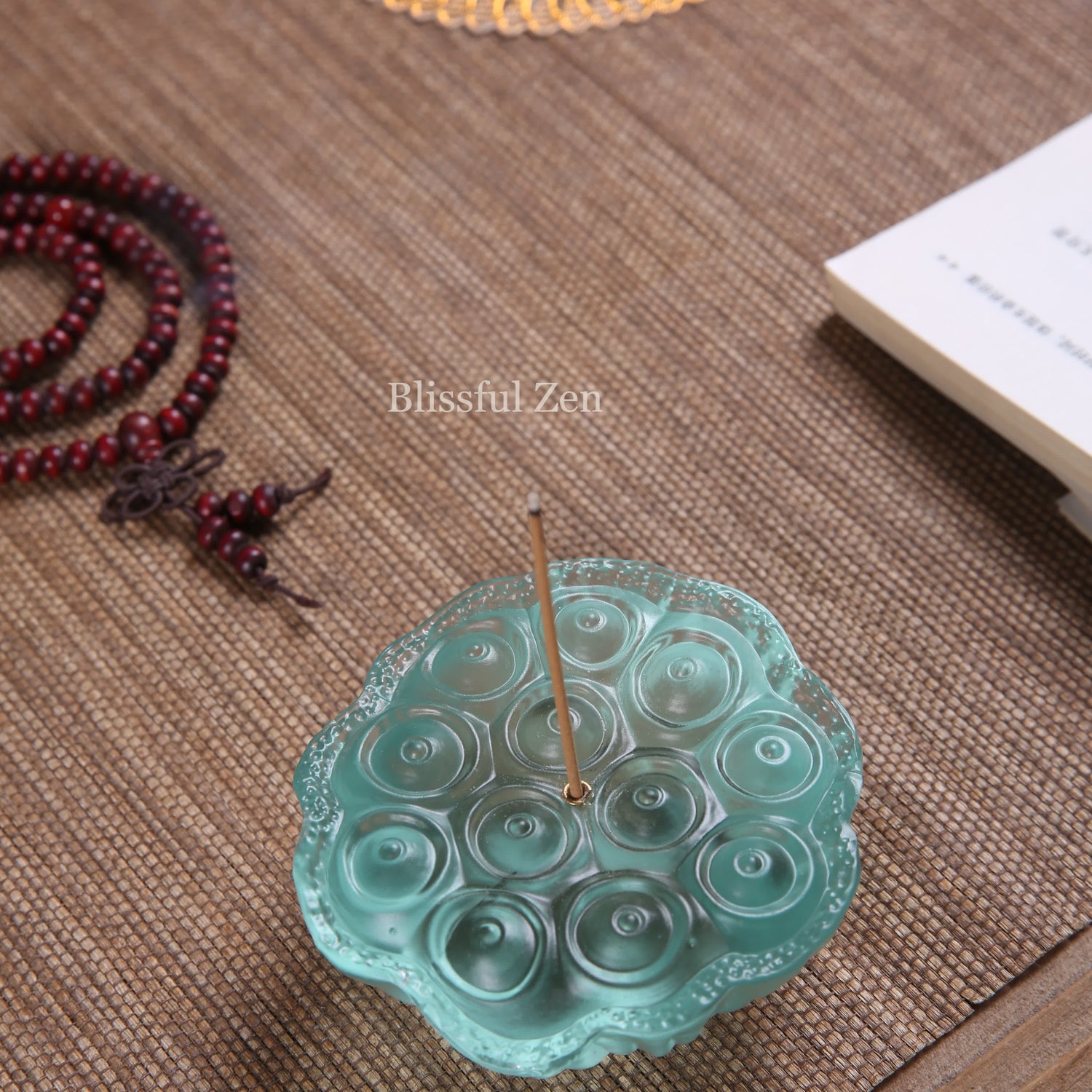 Liuli Lotus Seed Pod Incense Holder For Yoga, Meditation, Relaxation, Feng Shui Space Cleansing