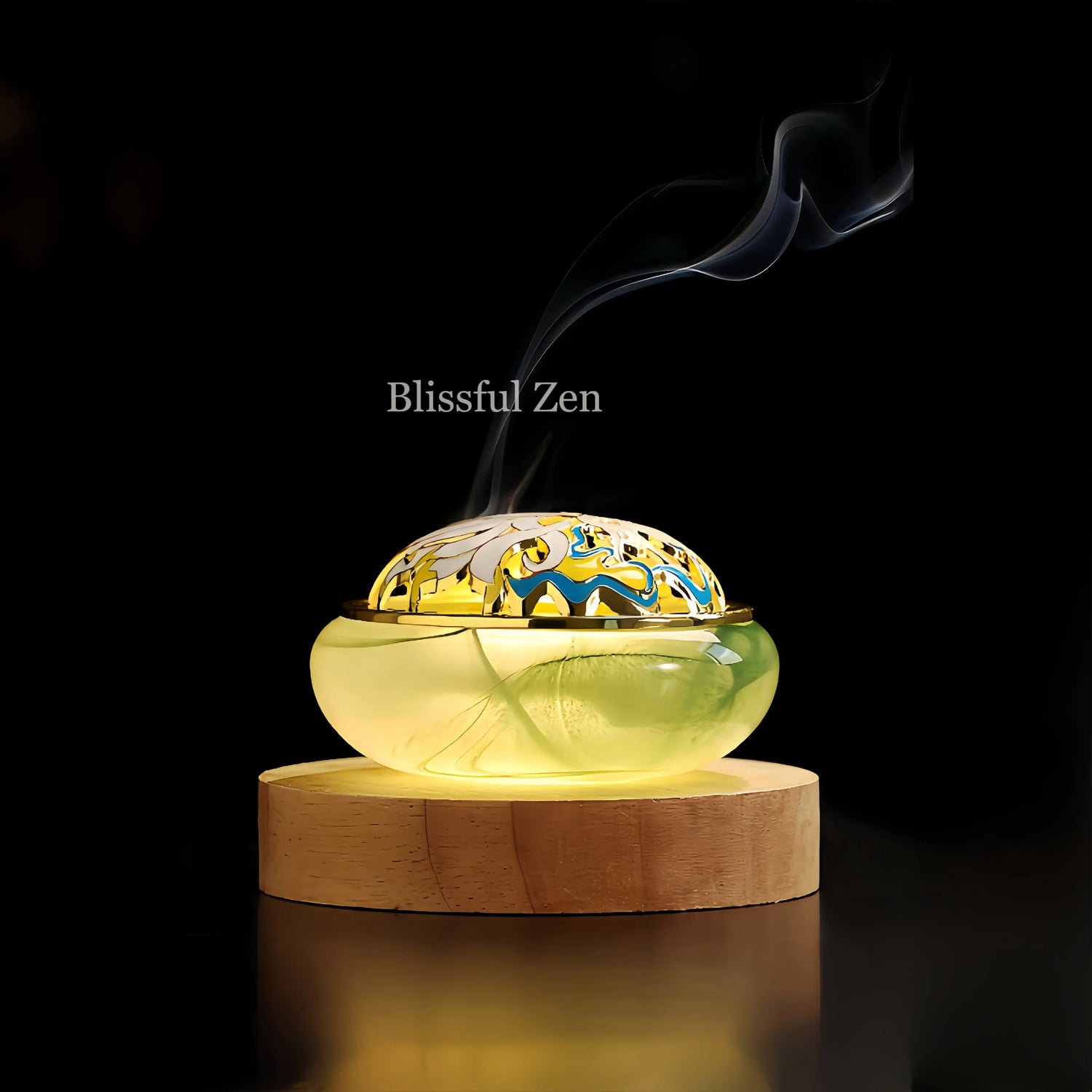 Green Jade Incense Burner For Incense Seals, Stick Incense, Coil Incense, Cone Incense