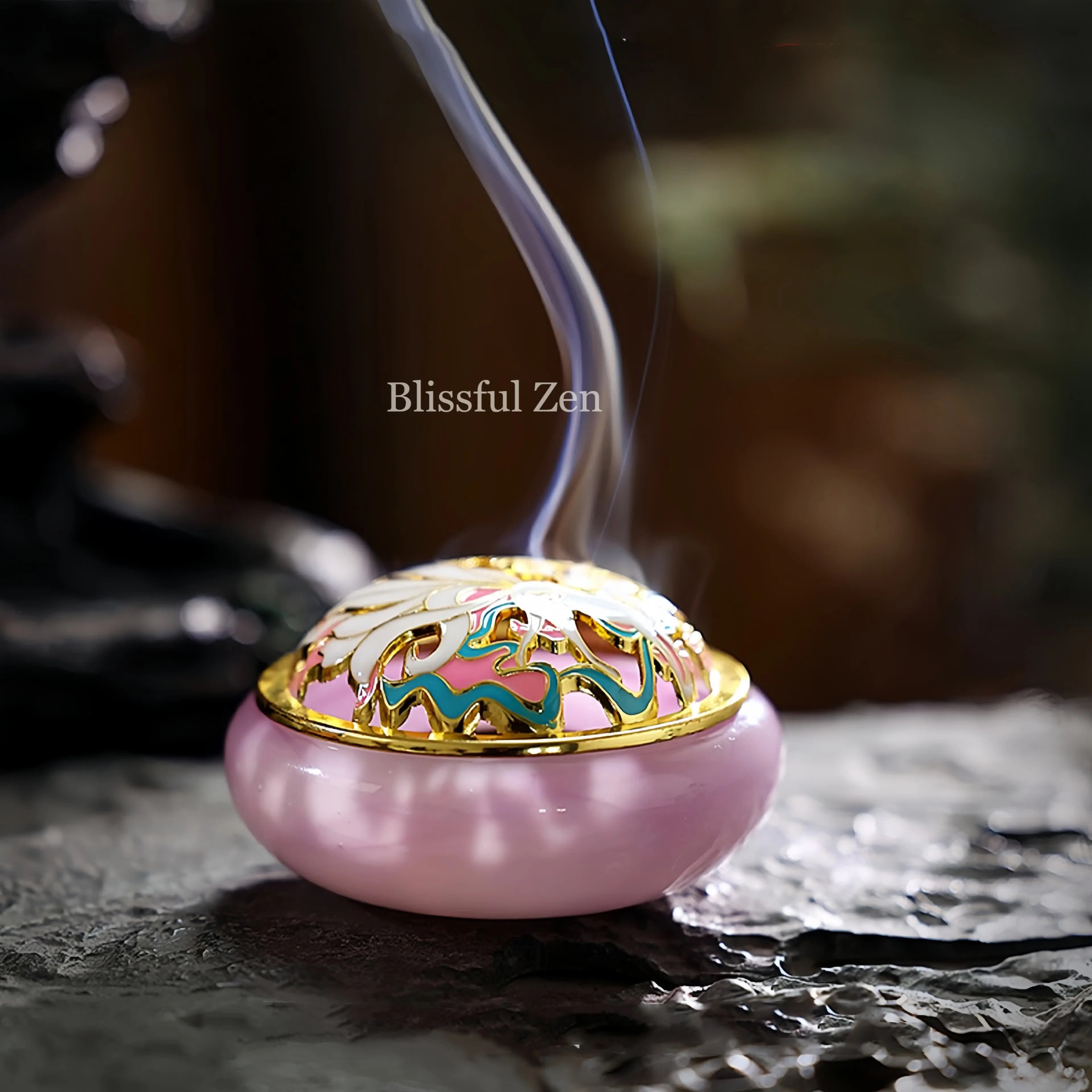 Pink Jade Incense Burner Incense Seals, Stick Incense, Coil Incense, Cone Incense