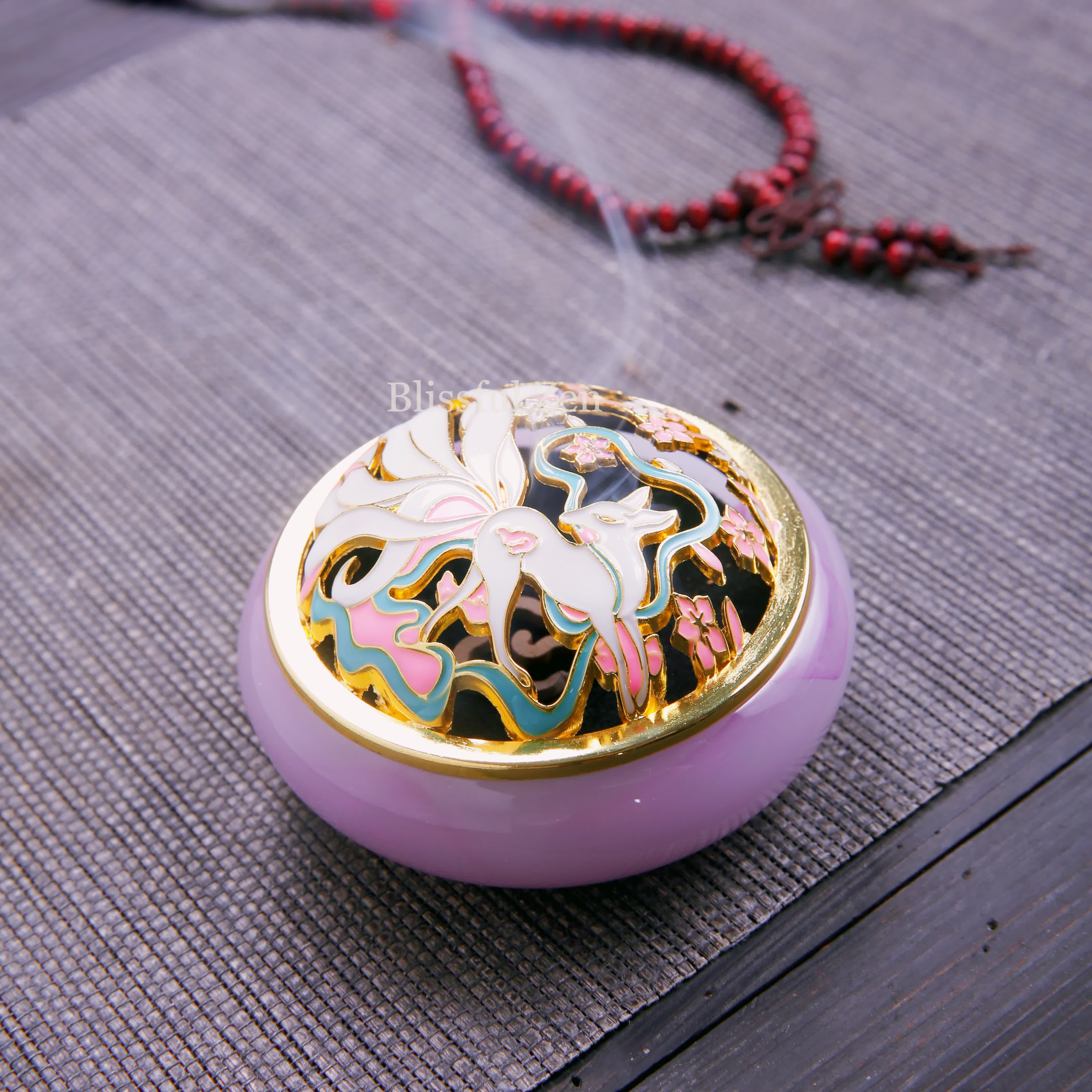 Pink Jade Incense Burner Incense Seals, Stick Incense, Coil Incense, Cone Incense