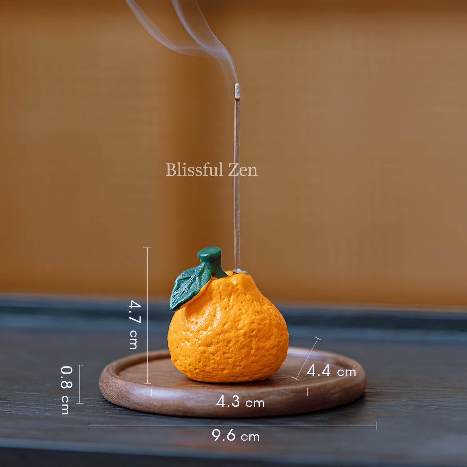 Orange Ceramic Incense Holder