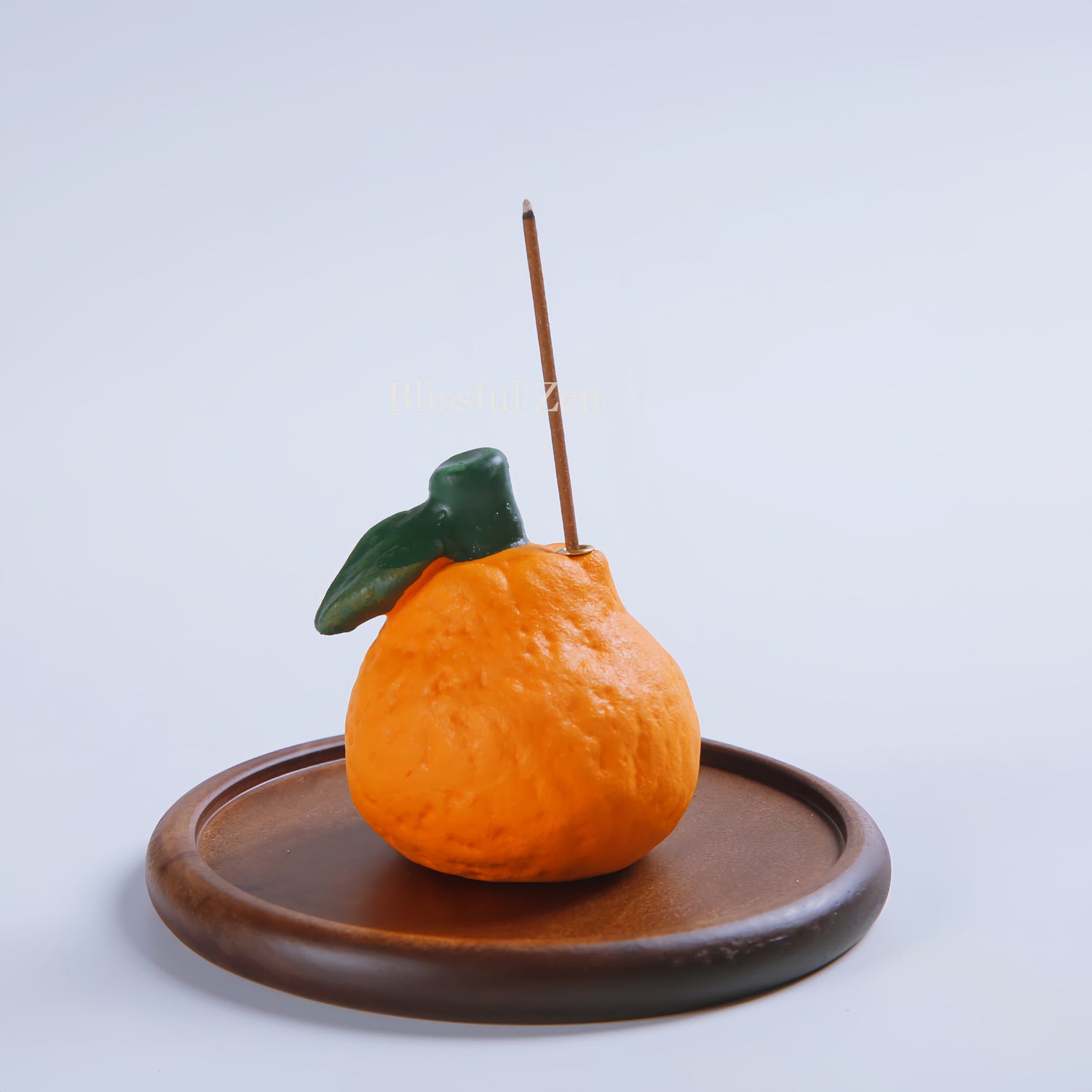 Orange Ceramic Incense Holder