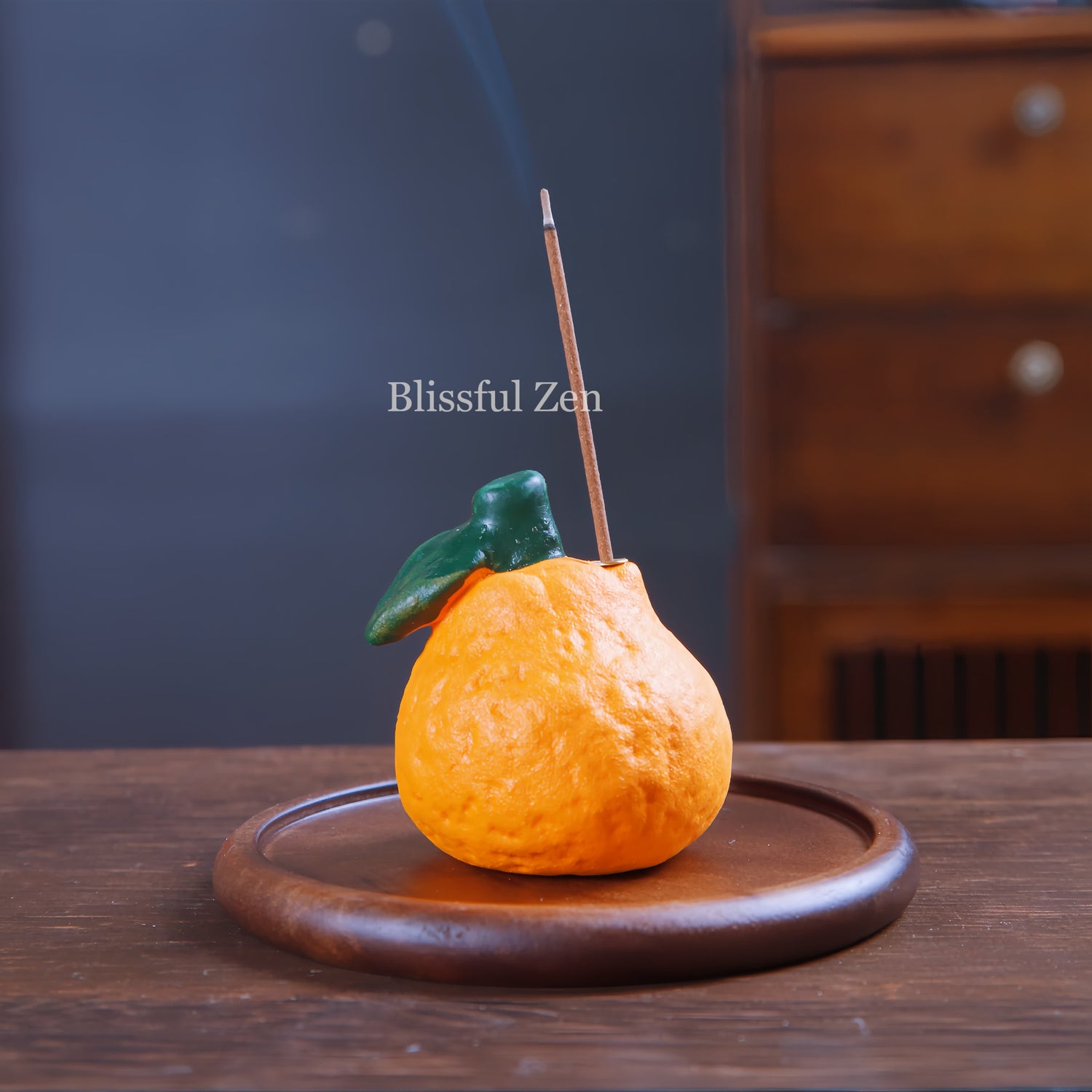 Orange Ceramic Incense Holder