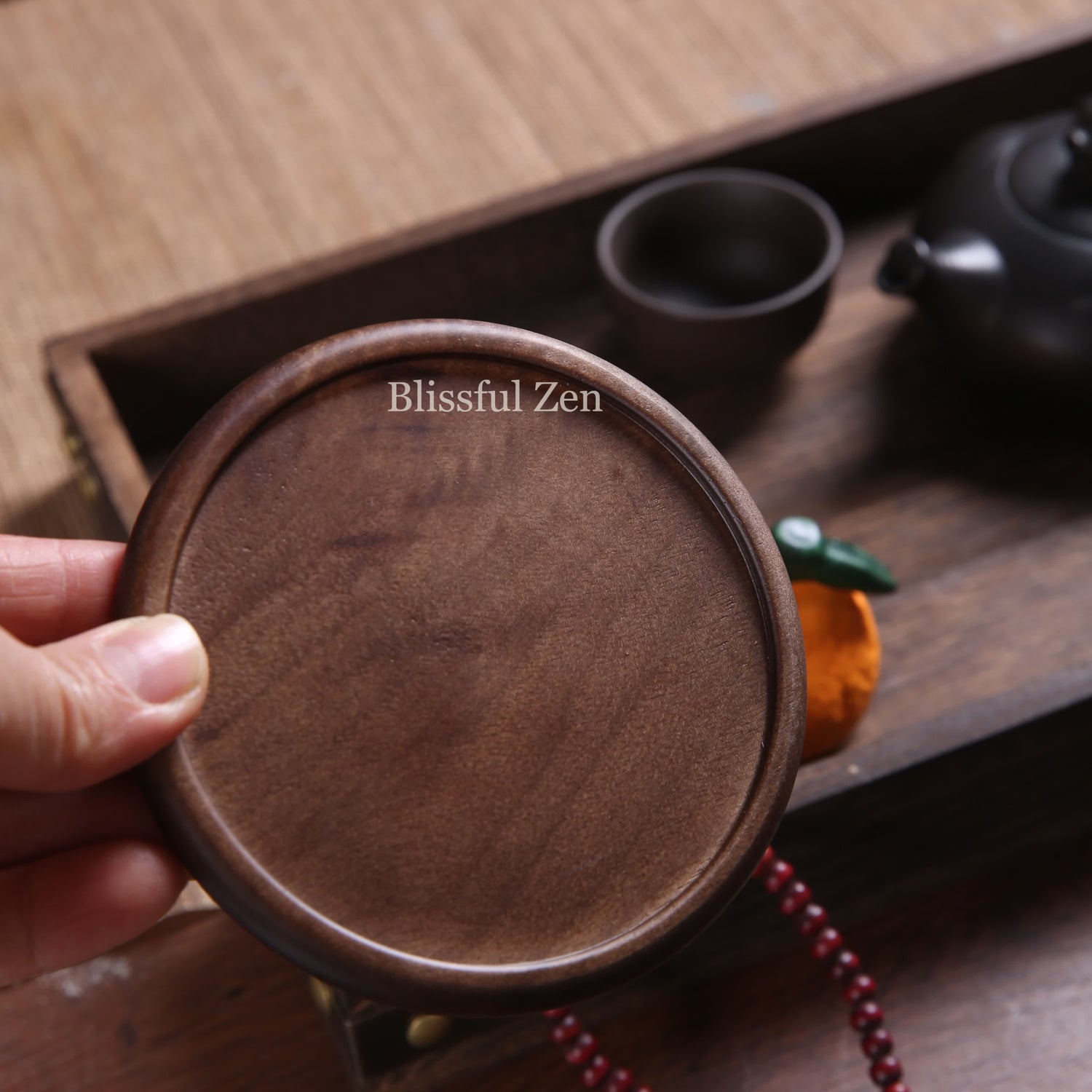 Orange Ceramic Incense Holder