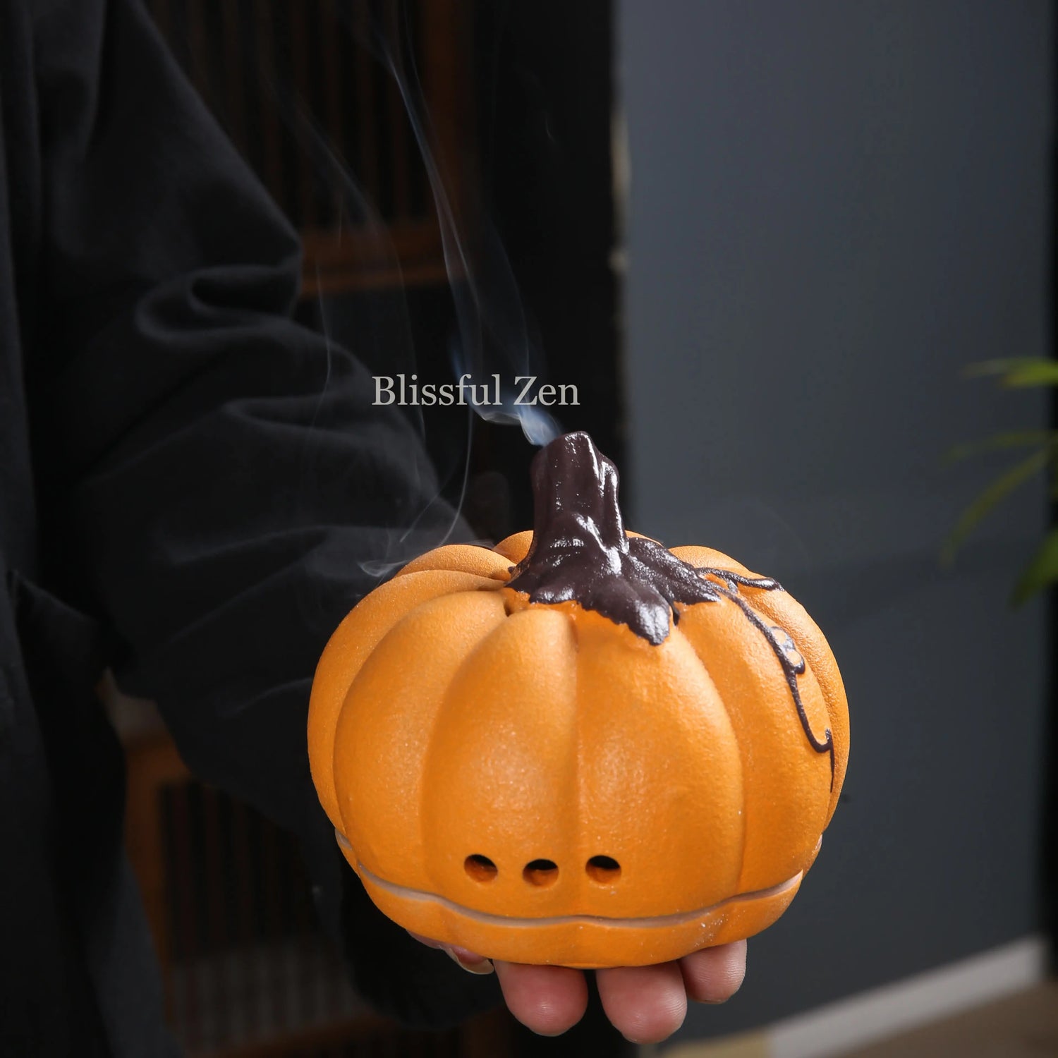 Pumpkin Ceramic Incense Burner For Incense Seals, Stick Incense, Coil Incense, Cone Incense