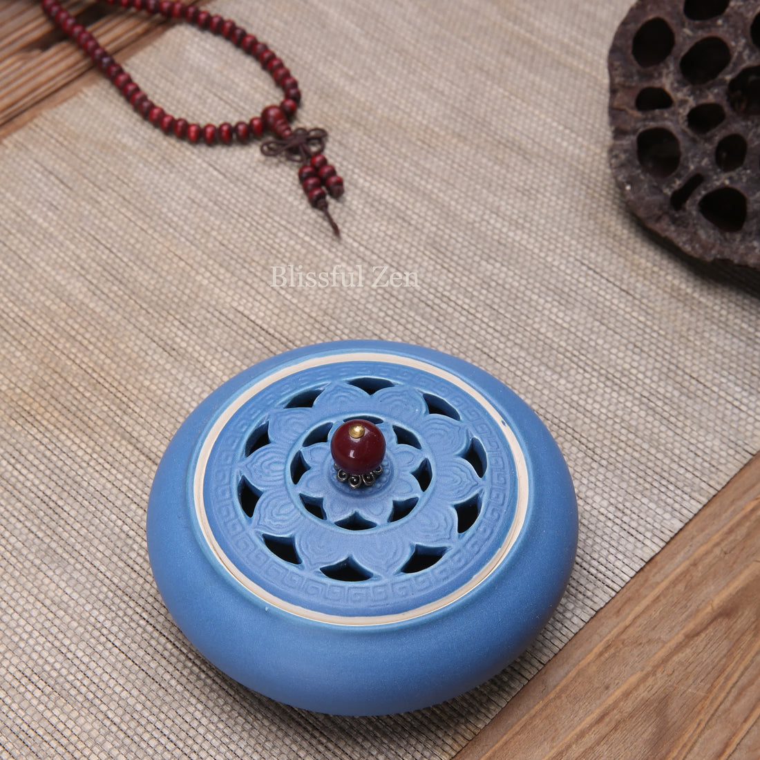 Royal Blue Ceramic Incense Burner For Incense Seals, Stick Incense, Coil Incense, Cone Incense