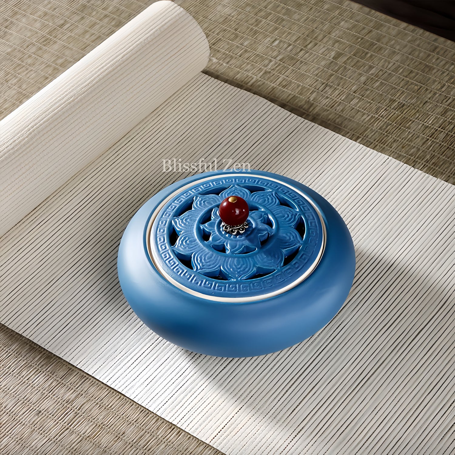 Royal Blue Ceramic Incense Burner For Incense Seals, Stick Incense, Coil Incense, Cone Incense