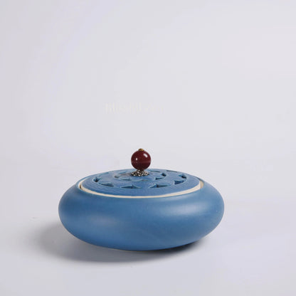 Royal Blue Ceramic Incense Burner For Incense Seals, Stick Incense, Coil Incense, Cone Incense