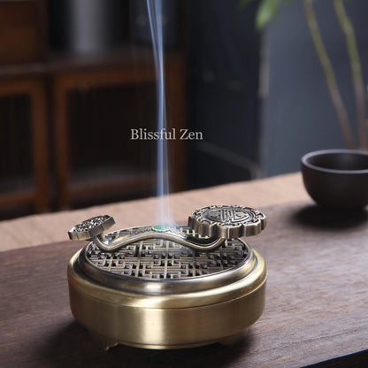 Copper Incense Burner For Incense Seals, Stick Incense, Coil Incense, Cone Incense