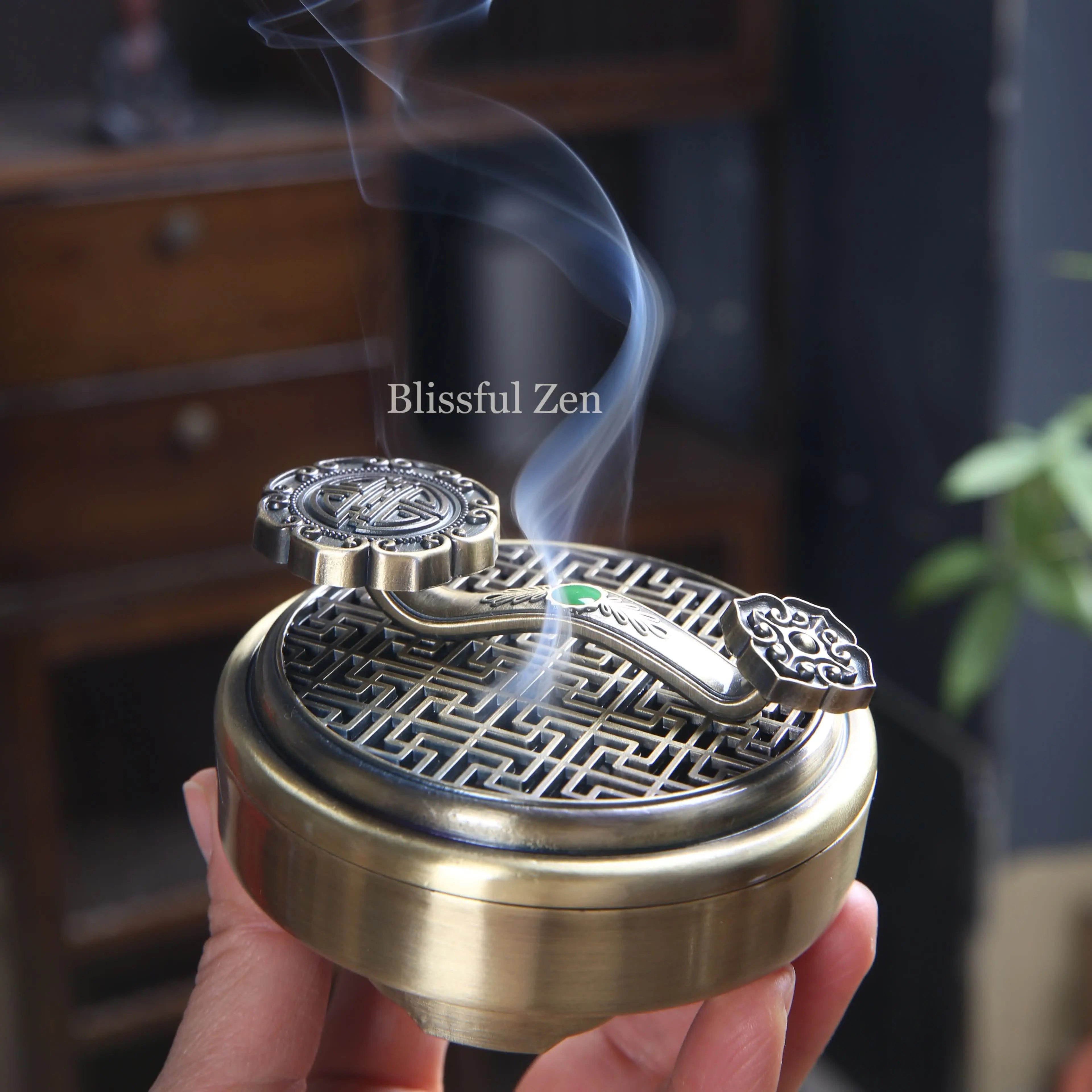 Copper Incense Burner For Incense Seals, Stick Incense, Coil Incense, Cone Incense