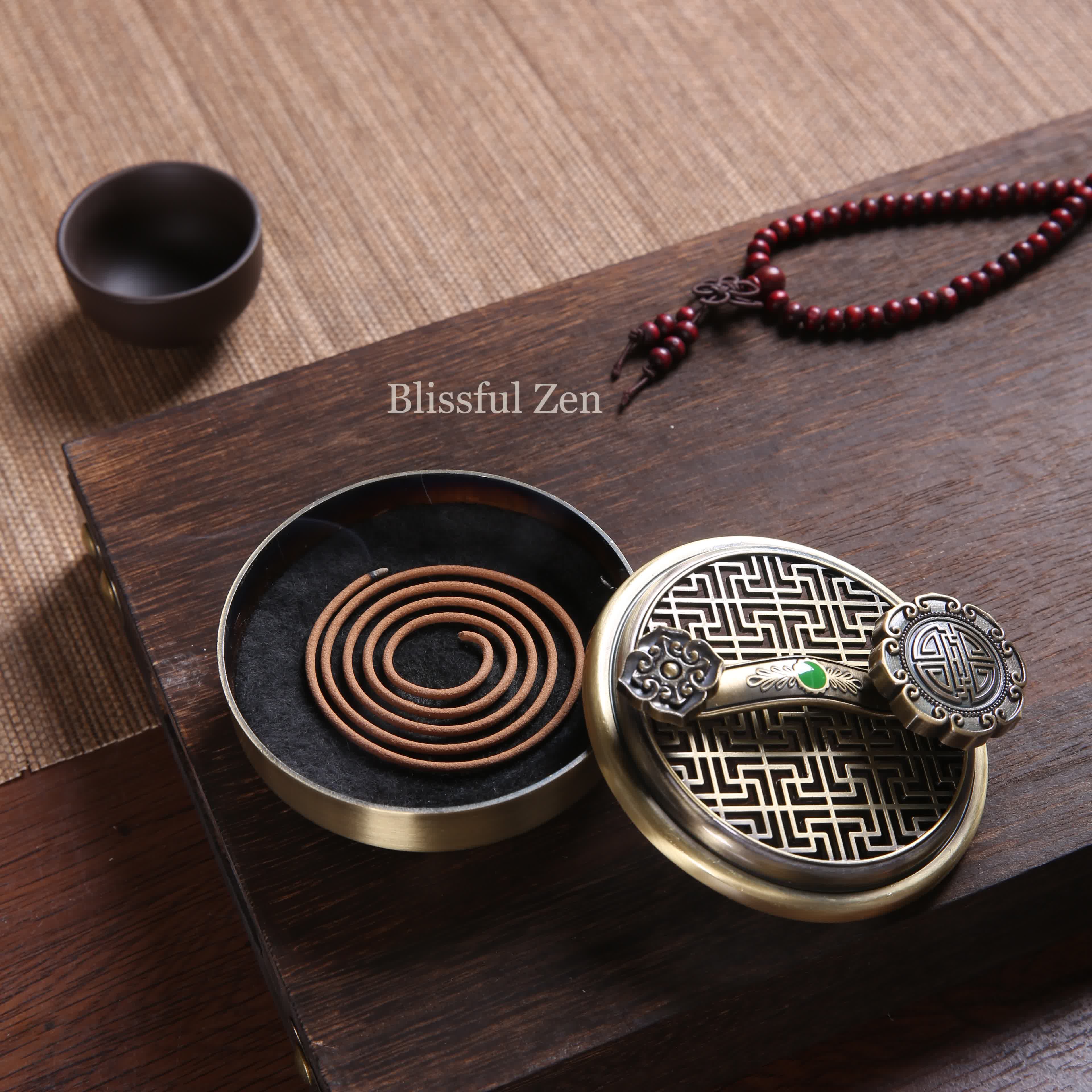 Copper Incense Burner For Incense Seals, Stick Incense, Coil Incense, Cone Incense