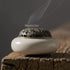 White Ceramic Incense Burner - For Incense Seals, Stick Incense, Coil Incense, Cone Incense